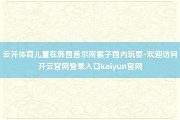 云开体育儿童在韩国首尔南猴子园内玩耍-欢迎访问开云官网登录入口kaiyun官网