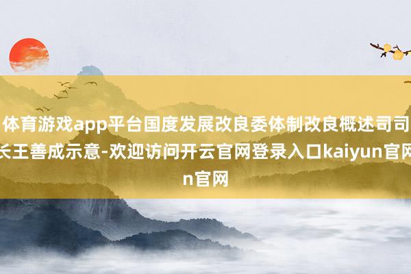 体育游戏app平台国度发展改良委体制改良概述司司长王善成示意-欢迎访问开云官网登录入口kaiyun官网