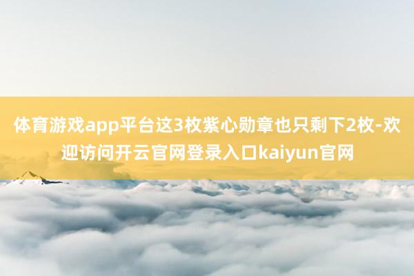 体育游戏app平台这3枚紫心勋章也只剩下2枚-欢迎访问开云官网登录入口kaiyun官网