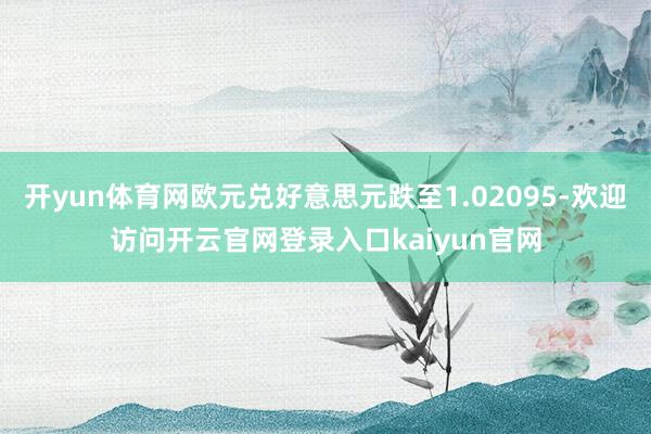 开yun体育网欧元兑好意思元跌至1.02095-欢迎访问开云官网登录入口kaiyun官网